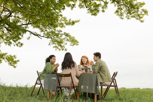 friends enjoying a meal together