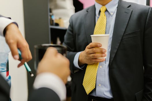 virtual coffee break with team members