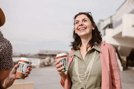 people connecting over coffee