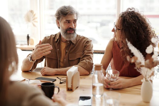 friends talking over coffee