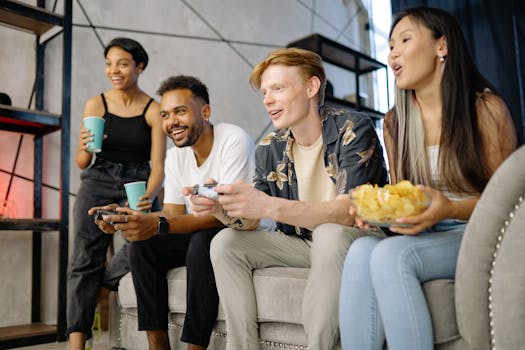 group of young adults enjoying a team activity