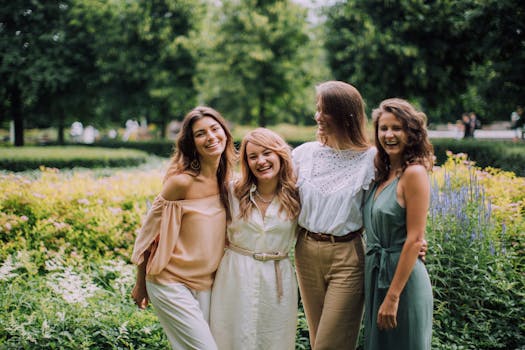 a group of friends laughing together