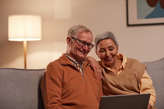 couple smiling together