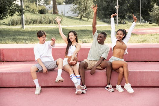 a diverse group of friends enjoying time together