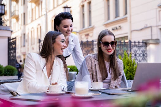 friends enjoying a coffee together