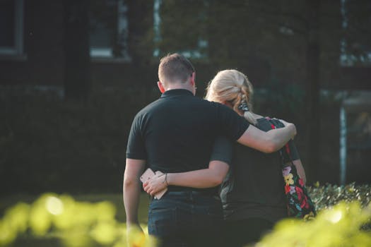 a supportive couple enjoying a quiet moment