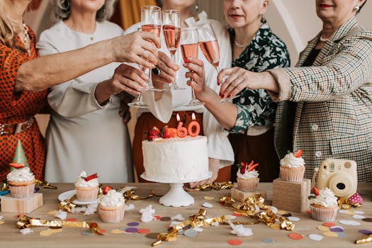 friends celebrating a birthday together