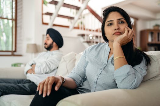 calm couple discussing issues