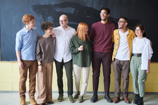 group of friends laughing together