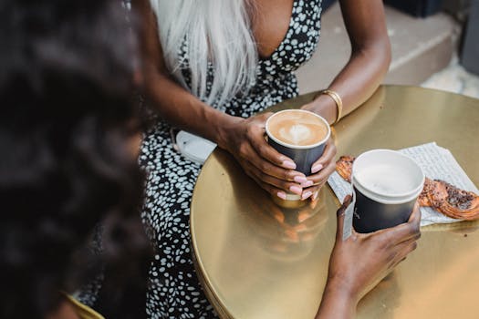 friends enjoying a coffee together