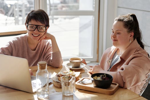 friends enjoying coffee together