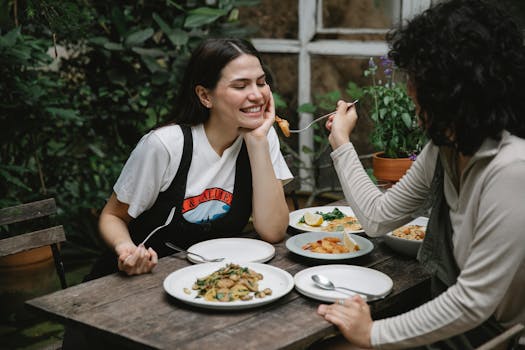 friends enjoying a meal together