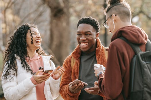 friends laughing together