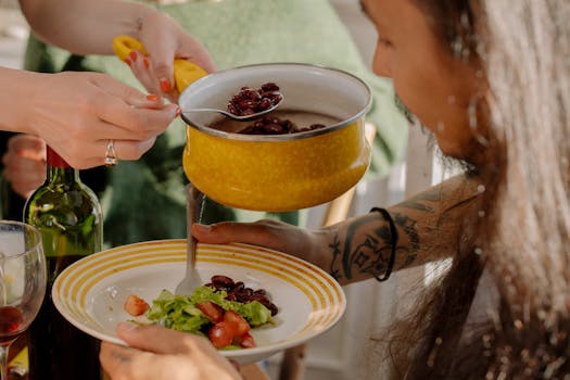 friends cooking a local dish together